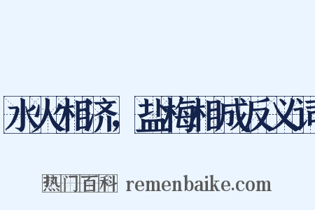 水火相济，盐梅相成反义词是什么意思的图片